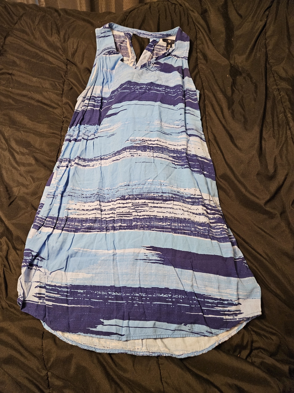 GAP Blue and Navy Striped Midi Dress
